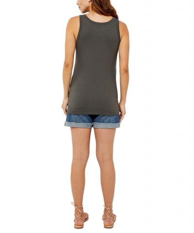 Cotton Maternity Tank Top Black $13.50 Tops