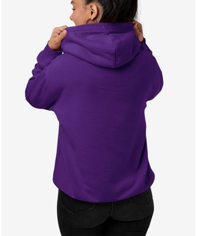 Women's Nature Lover Word Art Hooded Sweatshirt Purple $26.40 Tops