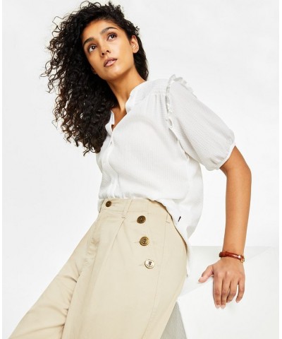 Women's Wide-Leg Sailor Chino Pants Tan/Beige $48.76 Pants