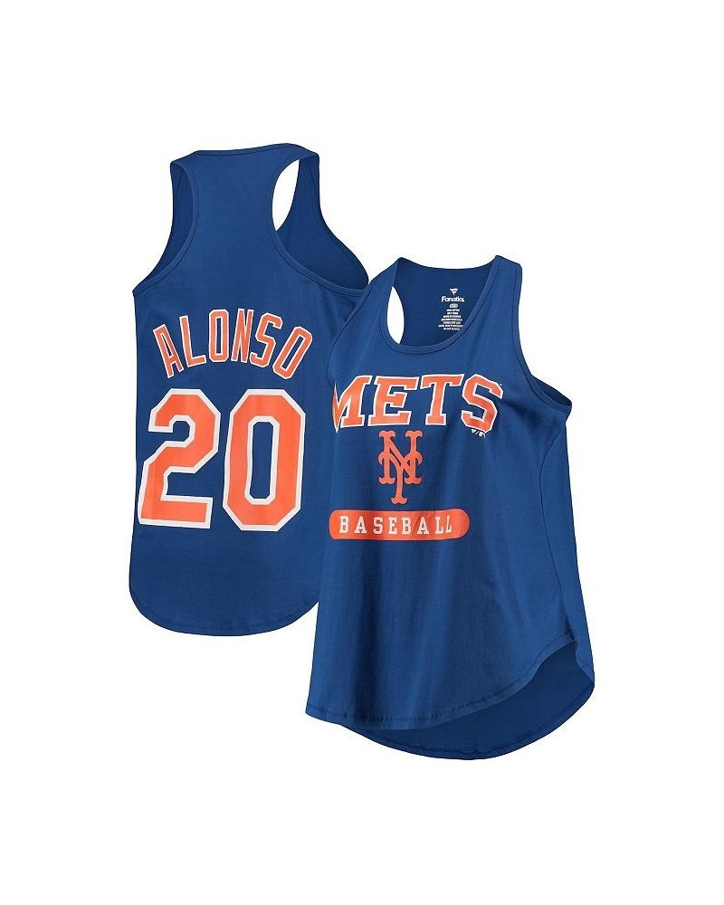 Women's Branded Pete Alonso Royal New York Mets Plus Size Name and Number Tank Top Royal $21.00 Tops