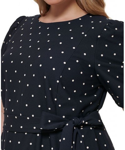 Plus Size Print Fit & Flare Dress Midnight/Ivory $32.99 Dresses