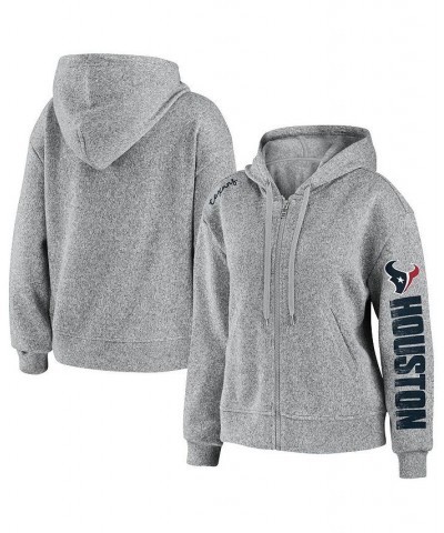 Women's Heathered Gray Houston Texans Full-Zip Hoodie Heathered Gray $29.20 Sweatshirts