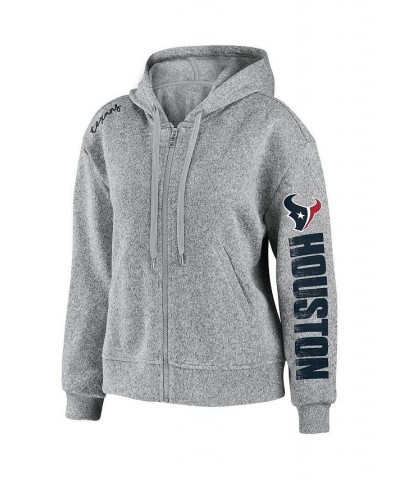 Women's Heathered Gray Houston Texans Full-Zip Hoodie Heathered Gray $29.20 Sweatshirts