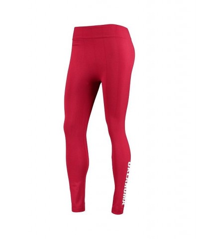 Women's Crimson Oklahoma Sooners Fleece Leggings Crimson $20.64 Pants