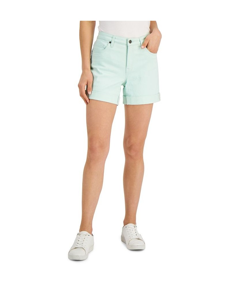 Tommy Hilfiger Women's TH Flex Denim Shorts Bleached Aqua $8.47 Shorts