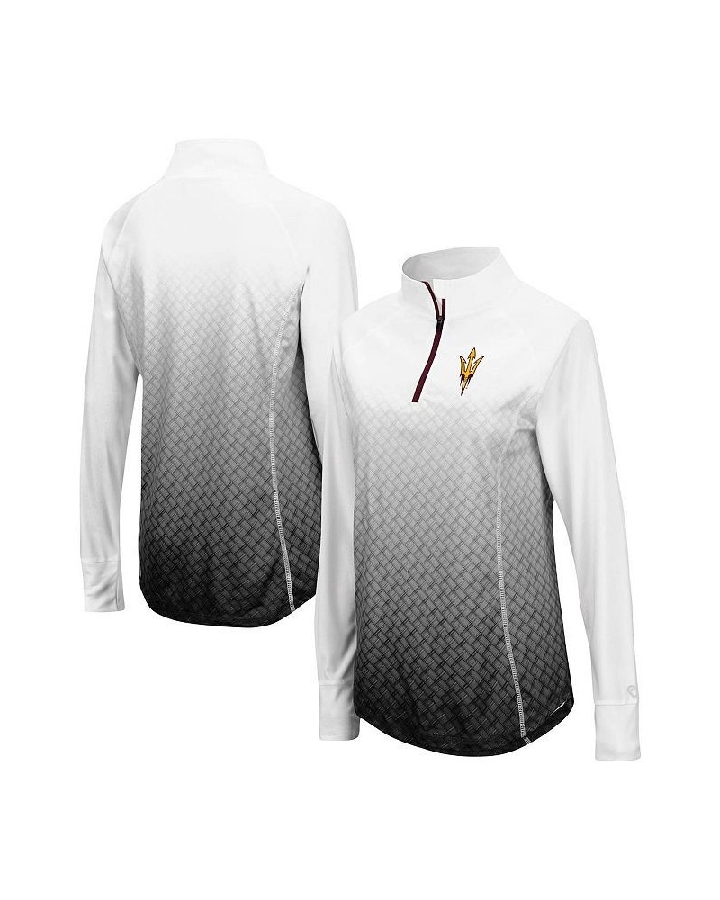 Women's Black Arizona State Sun Devils Magic Ombre Quarter-Zip Raglan Jacket Black $29.40 Jackets