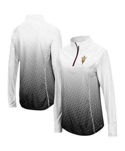 Women's Black Arizona State Sun Devils Magic Ombre Quarter-Zip Raglan Jacket Black $29.40 Jackets