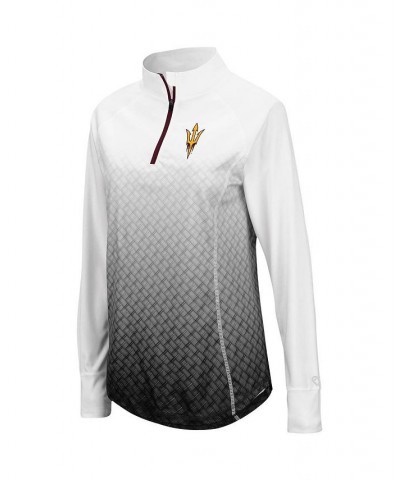 Women's Black Arizona State Sun Devils Magic Ombre Quarter-Zip Raglan Jacket Black $29.40 Jackets