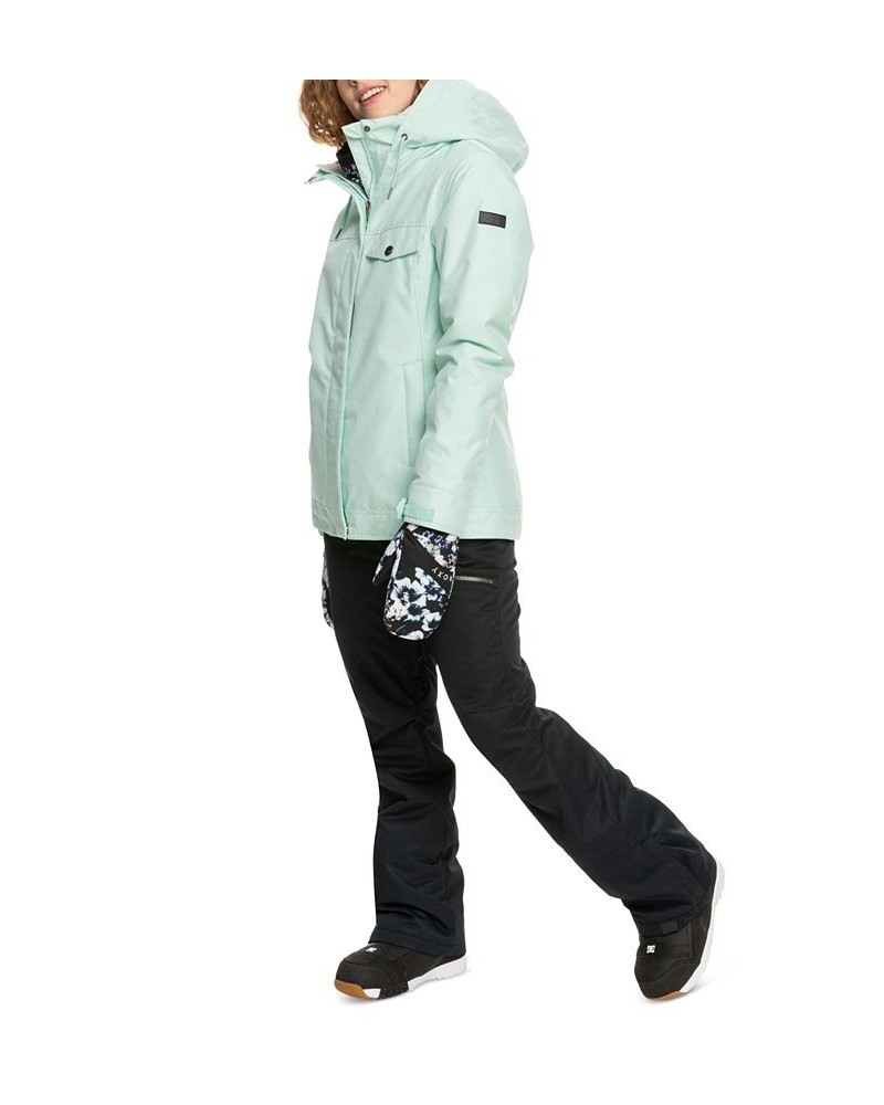 Juniors' Billie Hooded Zip-Front Snow Jacket Fair Aqua $55.79 Jackets