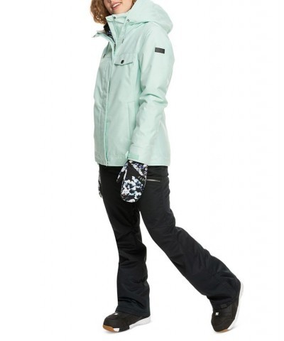 Juniors' Billie Hooded Zip-Front Snow Jacket Fair Aqua $55.79 Jackets