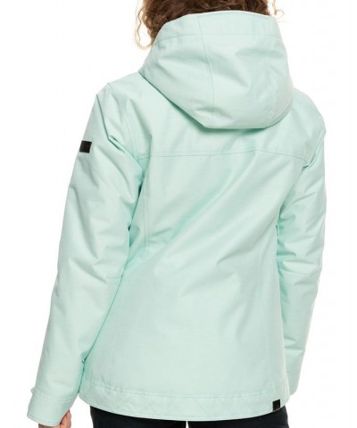 Juniors' Billie Hooded Zip-Front Snow Jacket Fair Aqua $55.79 Jackets