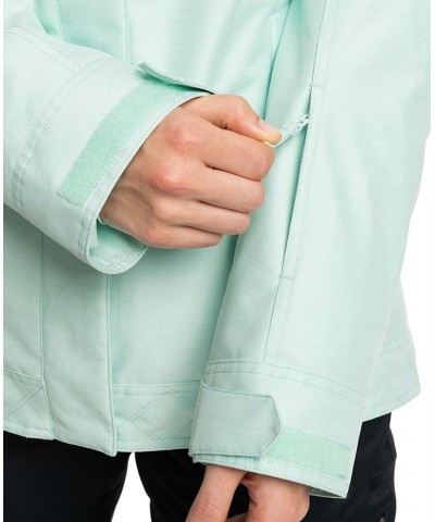 Juniors' Billie Hooded Zip-Front Snow Jacket Fair Aqua $55.79 Jackets