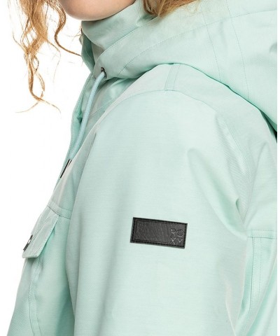 Juniors' Billie Hooded Zip-Front Snow Jacket Fair Aqua $55.79 Jackets