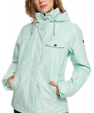 Juniors' Billie Hooded Zip-Front Snow Jacket Fair Aqua $55.79 Jackets