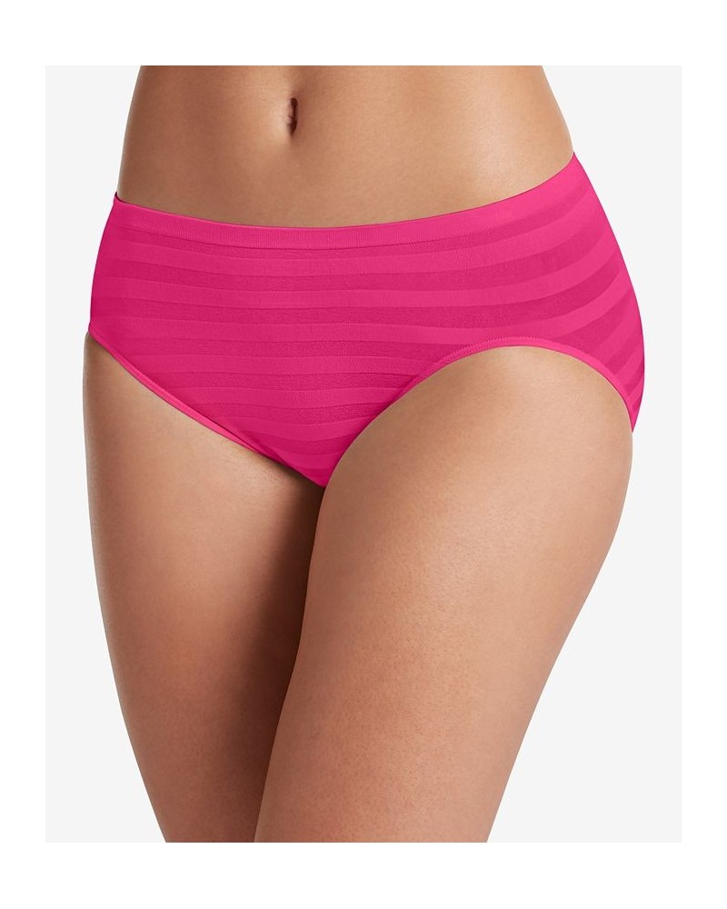 Seamfree Matte and Shine Hi-Cut Underwear 1306 Extended Sizes Fuchsia Fantasy $9.30 Panty