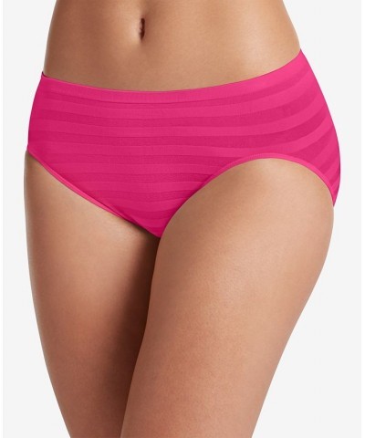 Seamfree Matte and Shine Hi-Cut Underwear 1306 Extended Sizes Fuchsia Fantasy $9.30 Panty