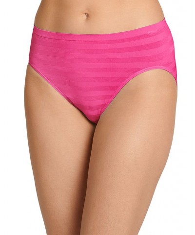 Seamfree Matte and Shine Hi-Cut Underwear 1306 Extended Sizes Fuchsia Fantasy $9.30 Panty