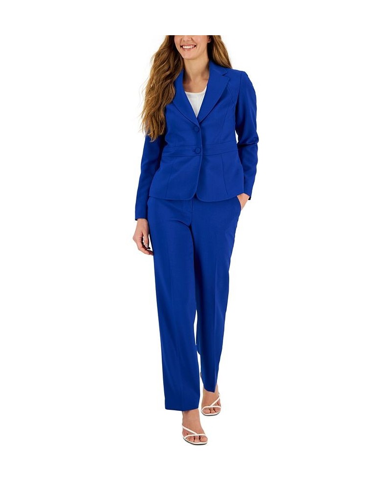 Crepe Two-Button Blazer & Pants Regular and Petite Sizes Celeste Blue $55.50 Suits