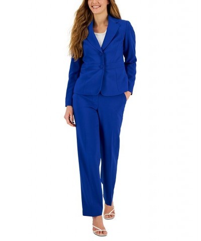 Crepe Two-Button Blazer & Pants Regular and Petite Sizes Celeste Blue $55.50 Suits