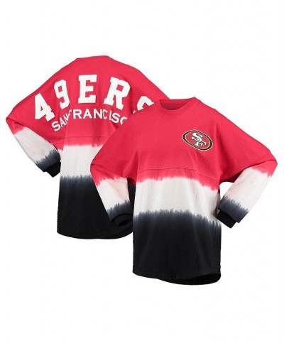 Women's Branded Scarlet Black San Francisco 49ers Ombre Long Sleeve T-shirt Scarlet, Black $42.50 Tops