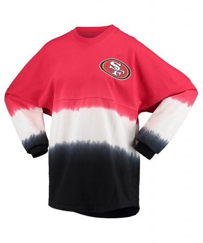 Women's Branded Scarlet Black San Francisco 49ers Ombre Long Sleeve T-shirt Scarlet, Black $42.50 Tops