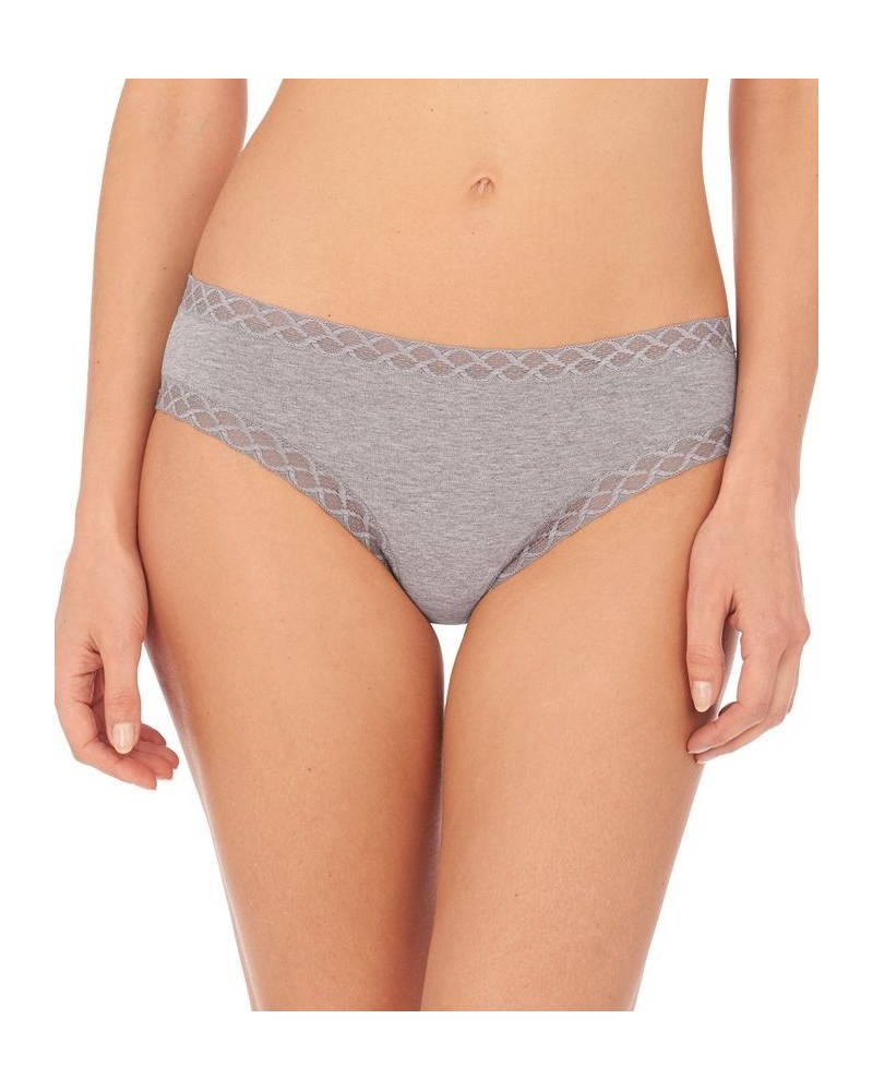 Bliss Lace-Trim Cotton Brief Underwear 156058 Heather Grey $11.22 Underwears