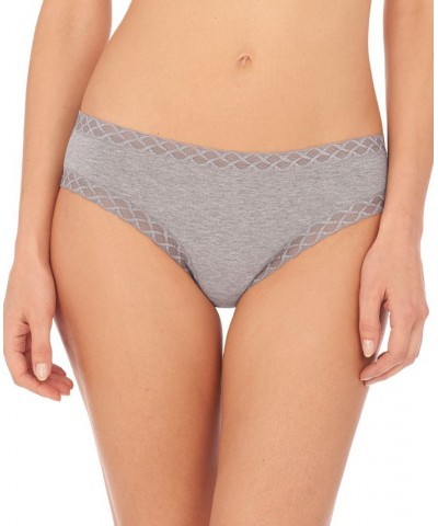 Bliss Lace-Trim Cotton Brief Underwear 156058 Heather Grey $11.22 Underwears