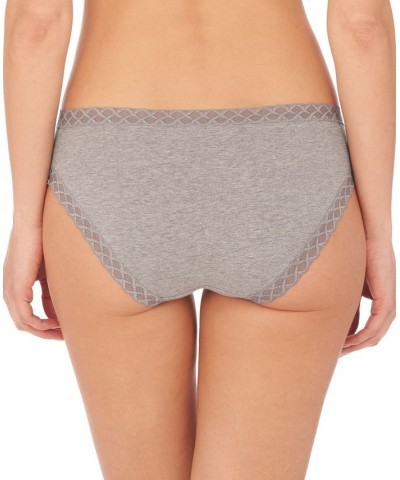 Bliss Lace-Trim Cotton Brief Underwear 156058 Heather Grey $11.22 Underwears