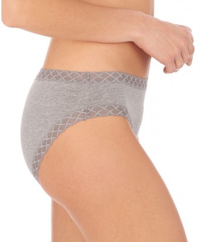 Bliss Lace-Trim Cotton Brief Underwear 156058 Heather Grey $11.22 Underwears