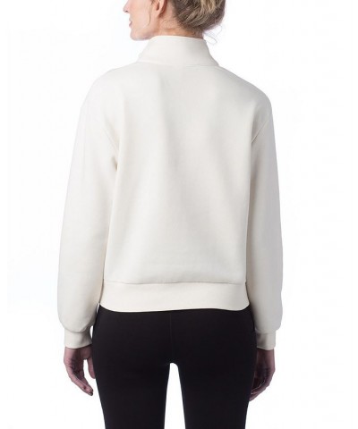 Women's Eco Cozy Fleece Mock Neck Sweatshirt White $27.88 Sweatshirts