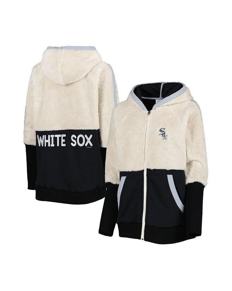 Women's Oatmeal Black Chicago White Sox Shuffle It Raglan Full-Zip Hoodie Oatmeal, Black $67.50 Sweatshirts