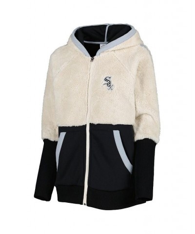 Women's Oatmeal Black Chicago White Sox Shuffle It Raglan Full-Zip Hoodie Oatmeal, Black $67.50 Sweatshirts