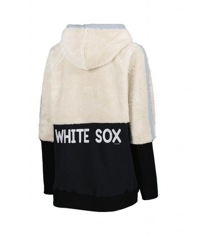 Women's Oatmeal Black Chicago White Sox Shuffle It Raglan Full-Zip Hoodie Oatmeal, Black $67.50 Sweatshirts