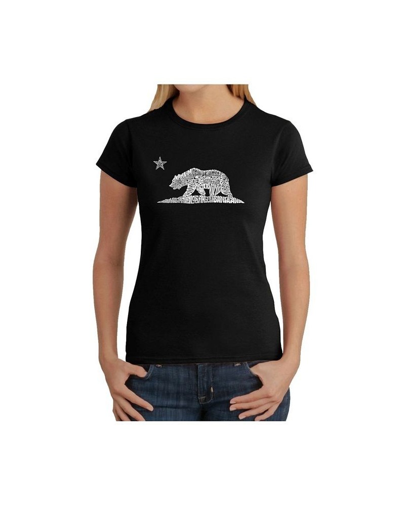 Women's Word Art T-Shirt - California Bear Black $17.64 Tops