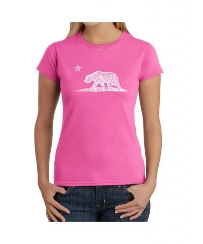 Women's Word Art T-Shirt - California Bear Black $17.64 Tops