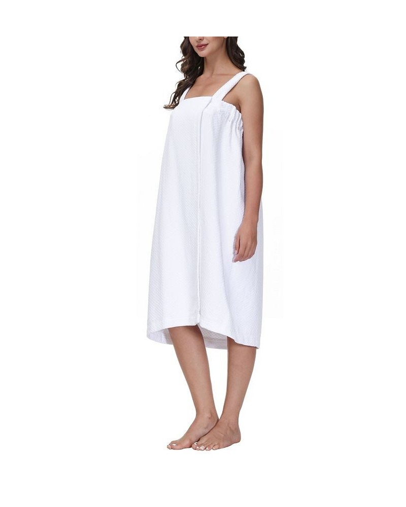 Women's Diamond Waffle Look Wrap White $26.88 Sleepwear