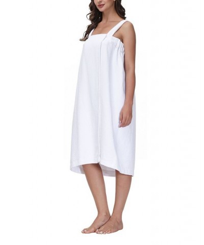 Women's Diamond Waffle Look Wrap White $26.88 Sleepwear