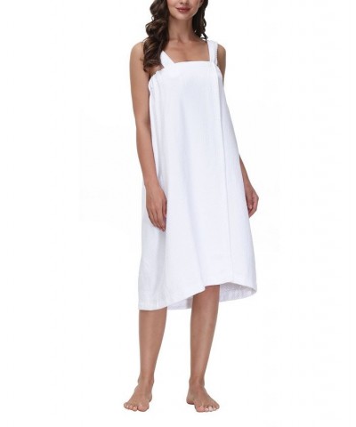 Women's Diamond Waffle Look Wrap White $26.88 Sleepwear