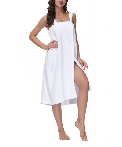 Women's Diamond Waffle Look Wrap White $26.88 Sleepwear