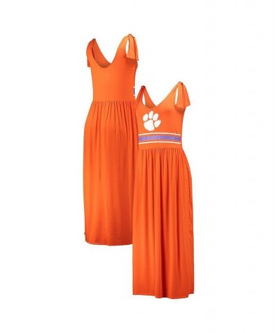 Women's Orange Clemson Tigers Game Over Scoop Neck Maxi Dress Orange $28.59 Dresses