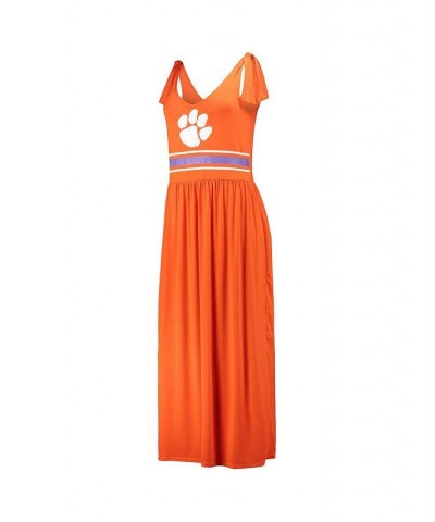 Women's Orange Clemson Tigers Game Over Scoop Neck Maxi Dress Orange $28.59 Dresses