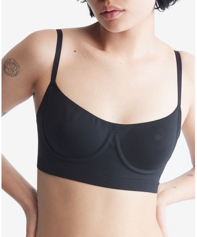 Women's Bonded Flex Balconette Bralette QF6609 Black $17.72 Bras