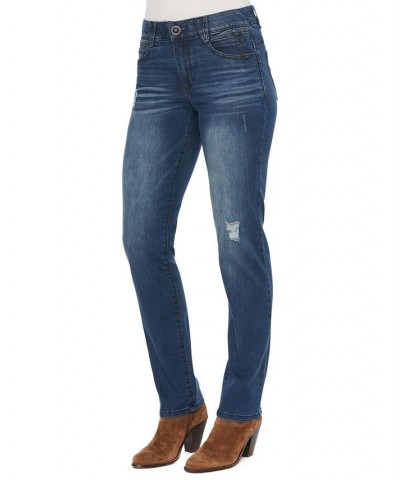 Women's "Ab"Solution Straight Leg Jeans Blue Vintage $47.52 Jeans