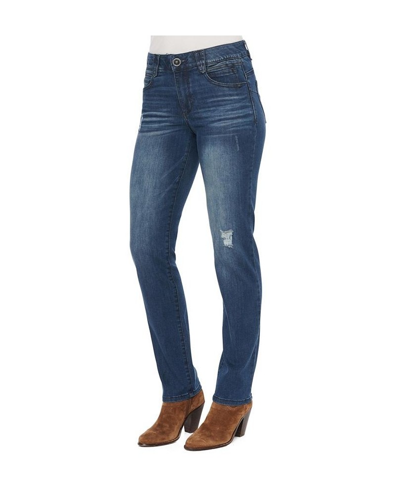 Women's "Ab"Solution Straight Leg Jeans Blue Vintage $47.52 Jeans