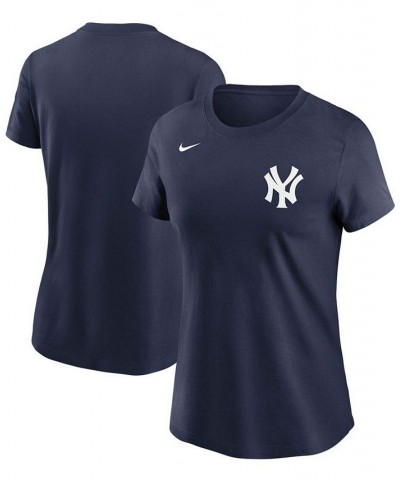 Women's Navy New York Yankees Wordmark T-shirt Navy $18.00 Tops