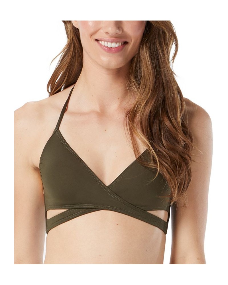 Wrap Bikini Top Green $42.24 Swimsuits