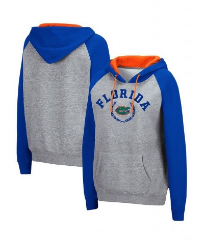 Women's Heathered Gray Florida Gators Contrast Raglan Pullover Hoodie Heathered Gray $22.00 Sweatshirts