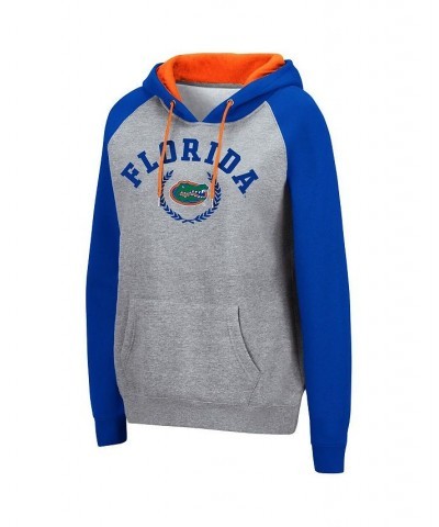 Women's Heathered Gray Florida Gators Contrast Raglan Pullover Hoodie Heathered Gray $22.00 Sweatshirts