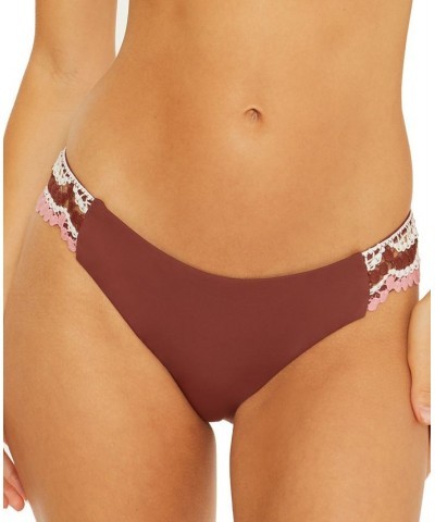 Women's Delilah Scallop-Crochet Hipster Bikini Bottoms Coconut $27.20 Swimsuits