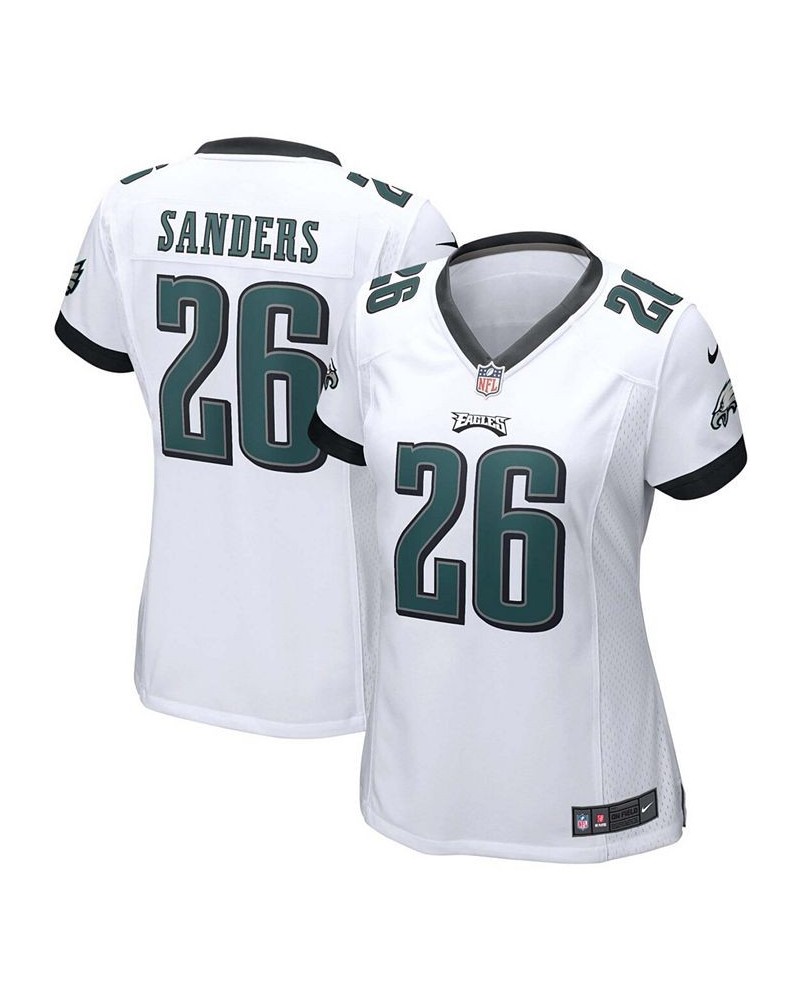 Women's Miles Sanders White Philadelphia Eagles Game Jersey White $60.20 Jersey